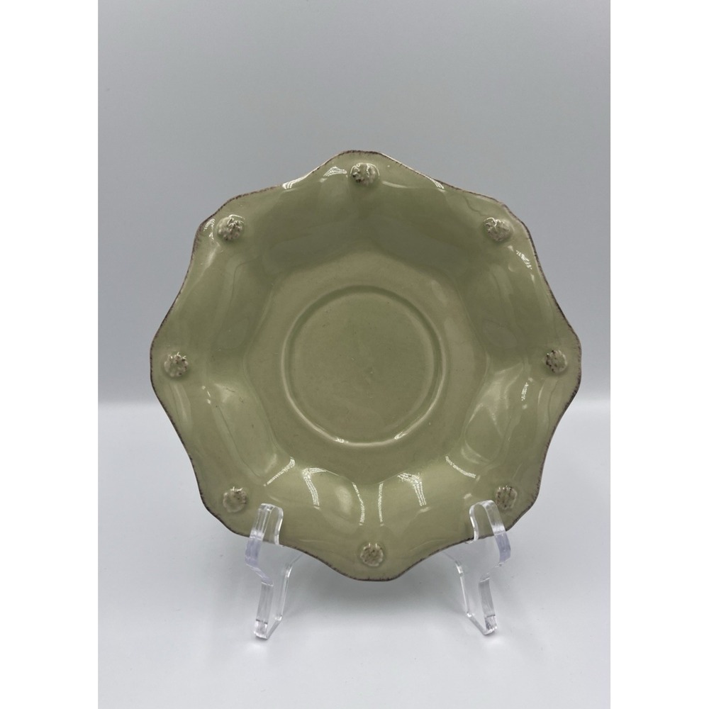 NEW Juliska Berry &Thread Saucer Pistachio Green Scalloped Discontinued 7 1/4"